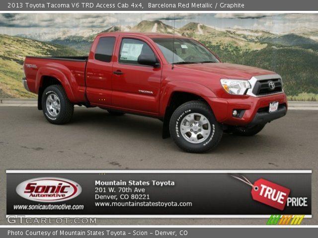 2013 Toyota Tacoma V6 TRD Access Cab 4x4 in Barcelona Red Metallic