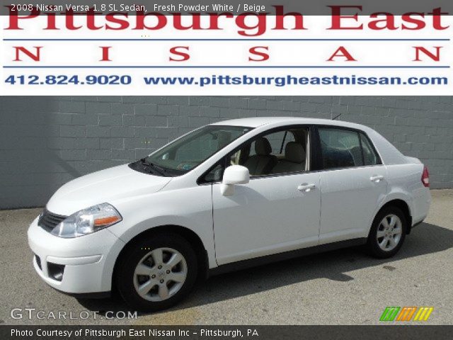 2008 Nissan Versa 1.8 SL Sedan in Fresh Powder White