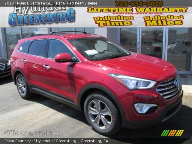 2013 Hyundai Santa Fe GLS in Regal Red Pearl