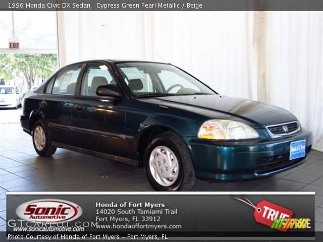 1996 Honda Civic DX Sedan in Cypress Green Pearl Metallic