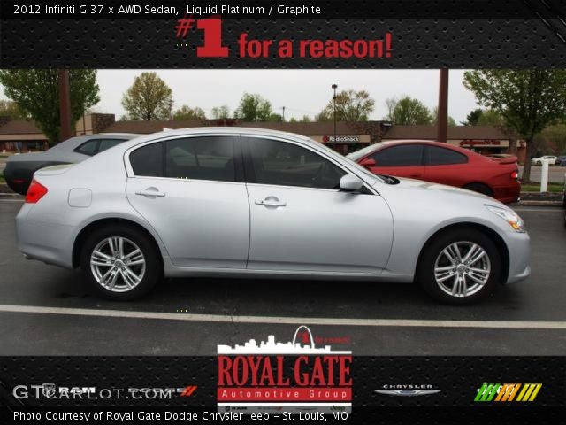 2012 Infiniti G 37 x AWD Sedan in Liquid Platinum