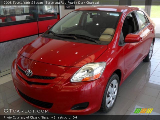 2008 Toyota Yaris S Sedan in Barcelona Red Pearl