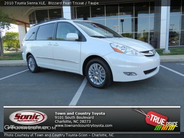 2010 Toyota Sienna XLE in Blizzard Pearl Tricoat