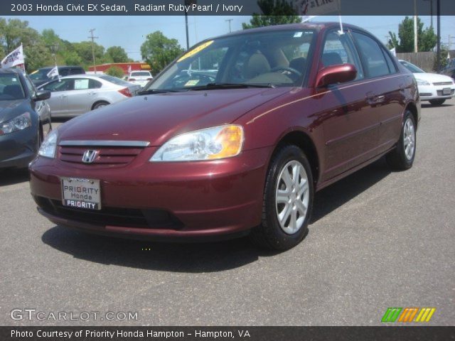 2003 Honda Civic EX Sedan in Radiant Ruby Pearl
