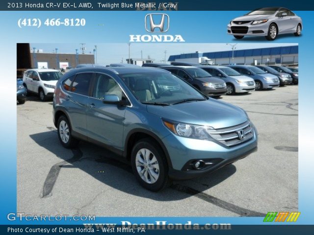 2013 Honda CR-V EX-L AWD in Twilight Blue Metallic