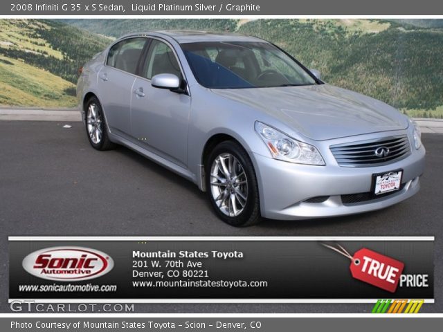 2008 Infiniti G 35 x S Sedan in Liquid Platinum Silver
