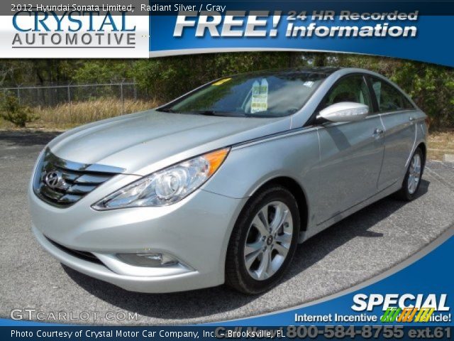 2012 Hyundai Sonata Limited in Radiant Silver