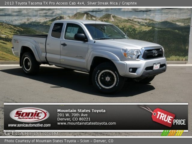 2013 Toyota Tacoma TX Pro Access Cab 4x4 in Silver Streak Mica