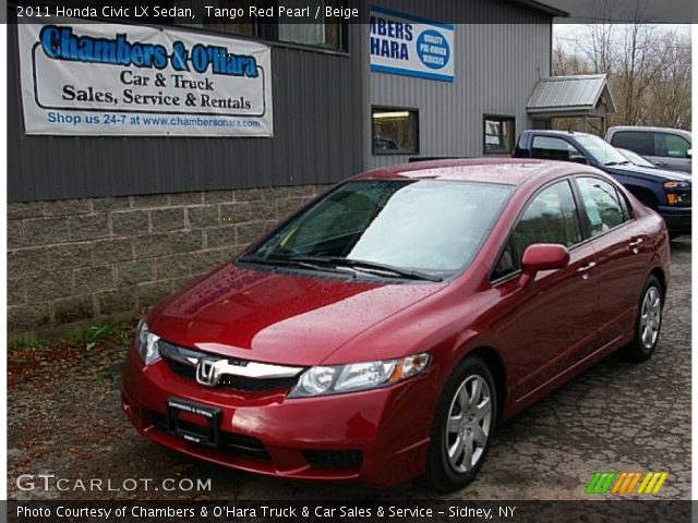 2011 Honda Civic LX Sedan in Tango Red Pearl