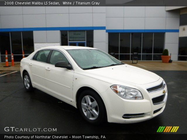 2008 Chevrolet Malibu LS Sedan in White
