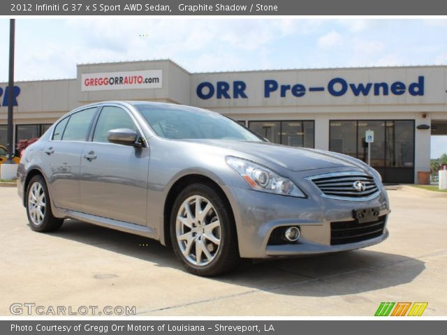 2012 Infiniti G 37 x S Sport AWD Sedan in Graphite Shadow