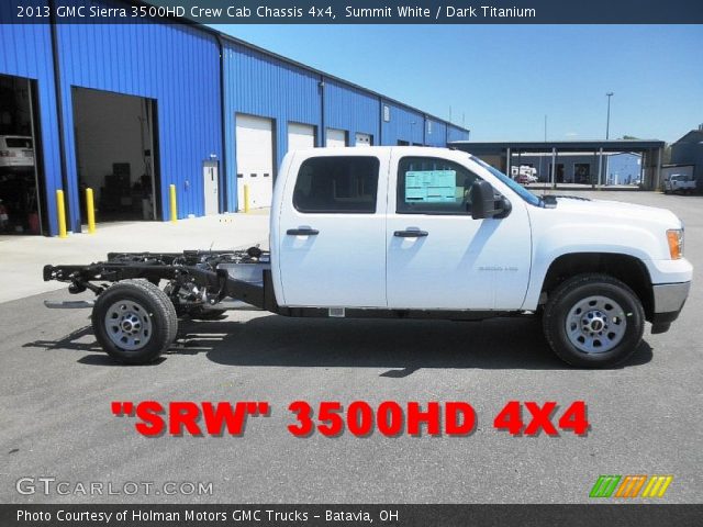 2013 GMC Sierra 3500HD Crew Cab Chassis 4x4 in Summit White