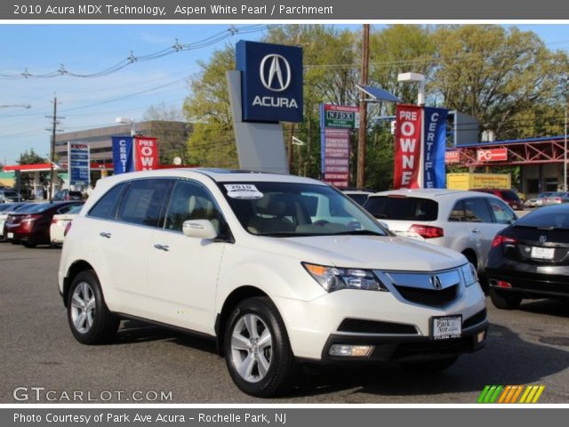2010 Acura MDX Technology in Aspen White Pearl