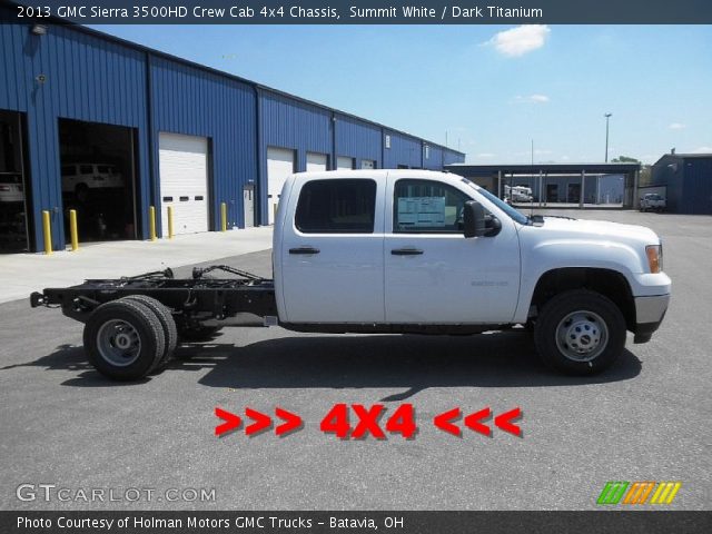 2013 GMC Sierra 3500HD Crew Cab 4x4 Chassis in Summit White