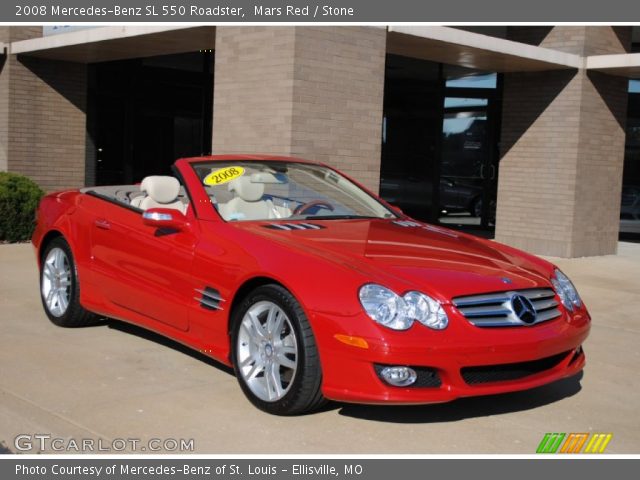 2008 Mercedes-Benz SL 550 Roadster in Mars Red