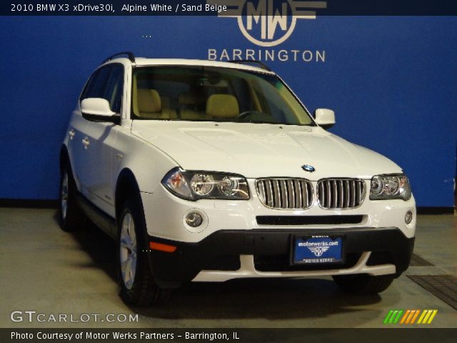 2010 BMW X3 xDrive30i in Alpine White