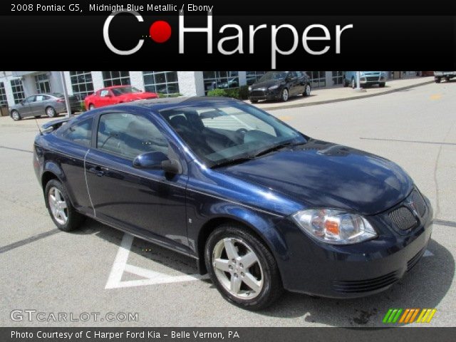 Midnight Blue Metallic 2008 Pontiac G5 Ebony Interior