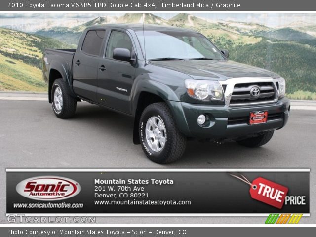 2010 Toyota Tacoma V6 SR5 TRD Double Cab 4x4 in Timberland Mica