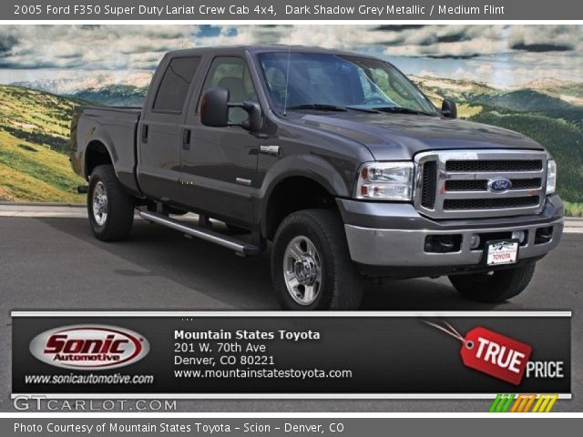 2005 Ford F350 Super Duty Lariat Crew Cab 4x4 in Dark Shadow Grey Metallic