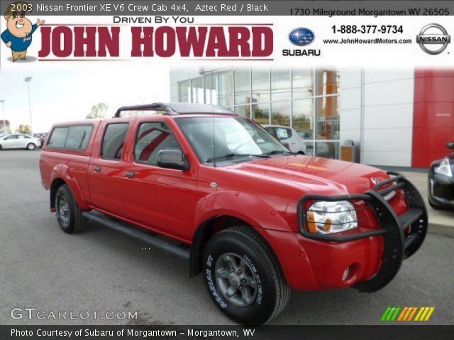 2003 Nissan Frontier XE V6 Crew Cab 4x4 in Aztec Red