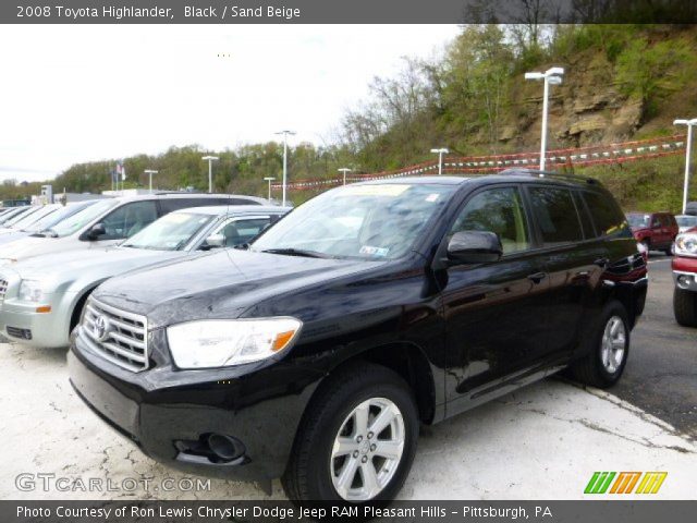 2008 Toyota Highlander  in Black