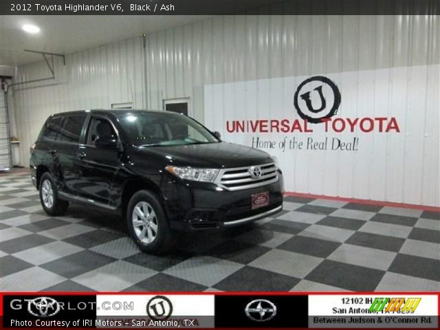 2012 Toyota Highlander V6 in Black