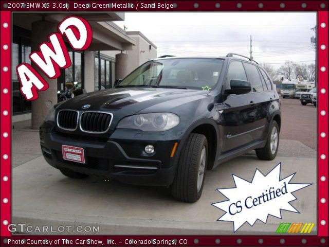 2007 BMW X5 3.0si in Deep Green Metallic