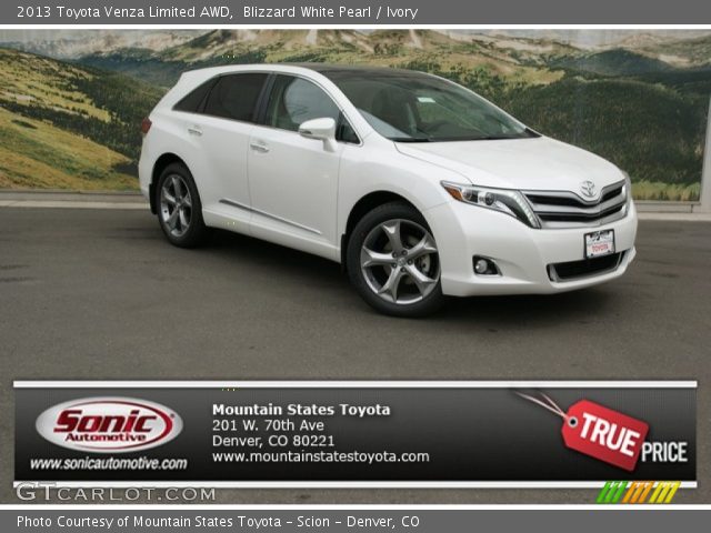 2013 Toyota Venza Limited AWD in Blizzard White Pearl