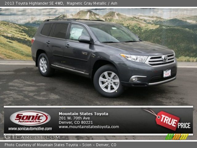 2013 Toyota Highlander SE 4WD in Magnetic Gray Metallic