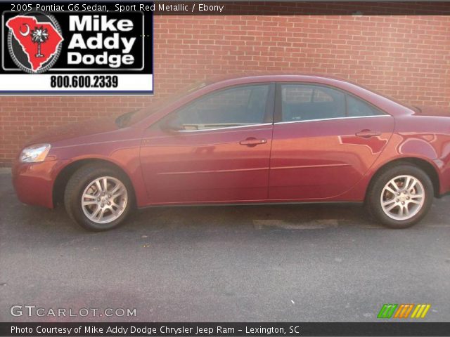 2005 Pontiac G6 Sedan in Sport Red Metallic