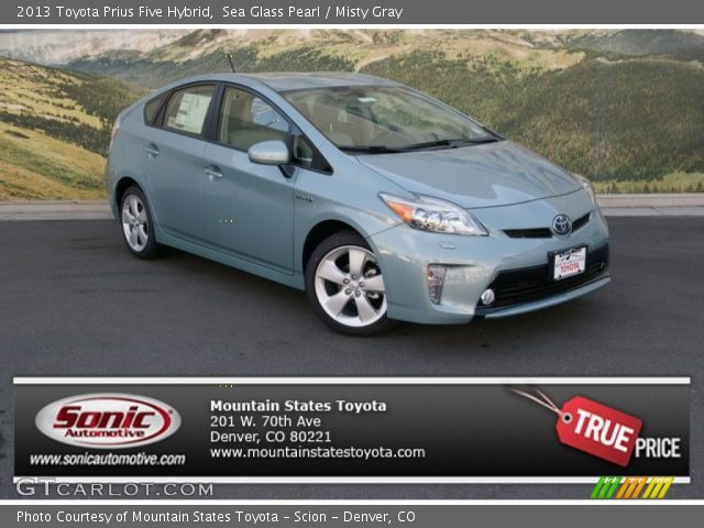 2013 Toyota Prius Five Hybrid in Sea Glass Pearl