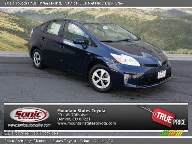 2013 Toyota Prius Three Hybrid in Nautical Blue Metallic