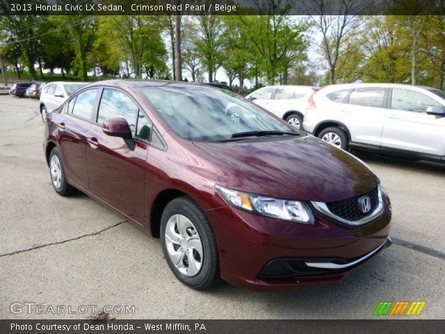 2013 Honda Civic LX Sedan in Crimson Red Pearl