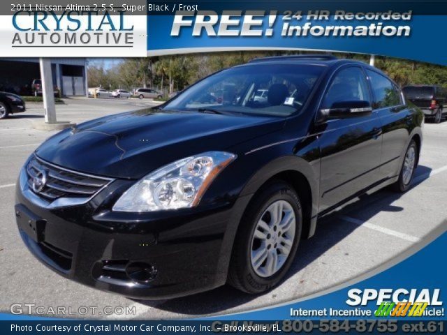 2011 Nissan Altima 2.5 S in Super Black