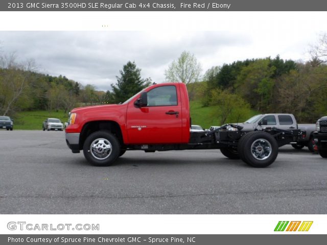 2013 GMC Sierra 3500HD SLE Regular Cab 4x4 Chassis in Fire Red