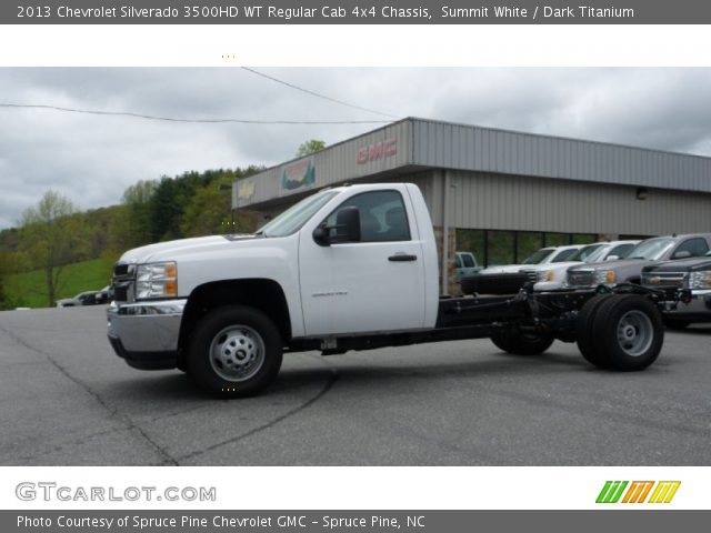 2013 Chevrolet Silverado 3500HD WT Regular Cab 4x4 Chassis in Summit White