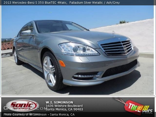 2013 Mercedes-Benz S 350 BlueTEC 4Matic in Palladium Silver Metallic