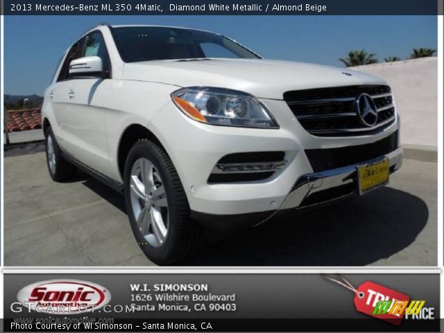 2013 Mercedes-Benz ML 350 4Matic in Diamond White Metallic