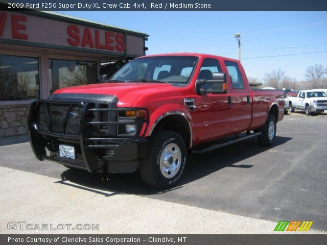 2009 Ford F250 Super Duty XL Crew Cab 4x4 in Red