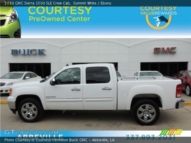 2010 GMC Sierra 1500 SLE Crew Cab in Summit White