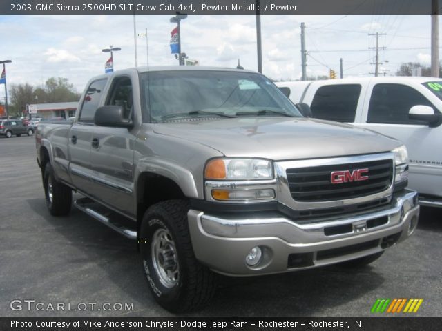 2003 GMC Sierra 2500HD SLT Crew Cab 4x4 in Pewter Metallic