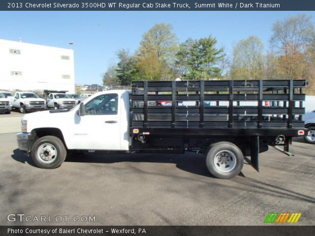 2013 Chevrolet Silverado 3500HD WT Regular Cab Stake Truck in Summit White