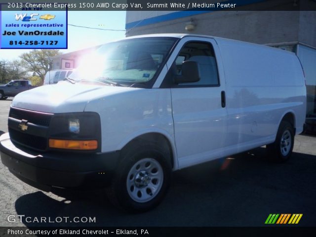 2013 Chevrolet Express 1500 AWD Cargo Van in Summit White