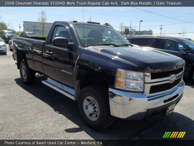2008 Chevrolet Silverado 3500HD Work Truck Regular Cab 4x4 in Dark Blue Metallic