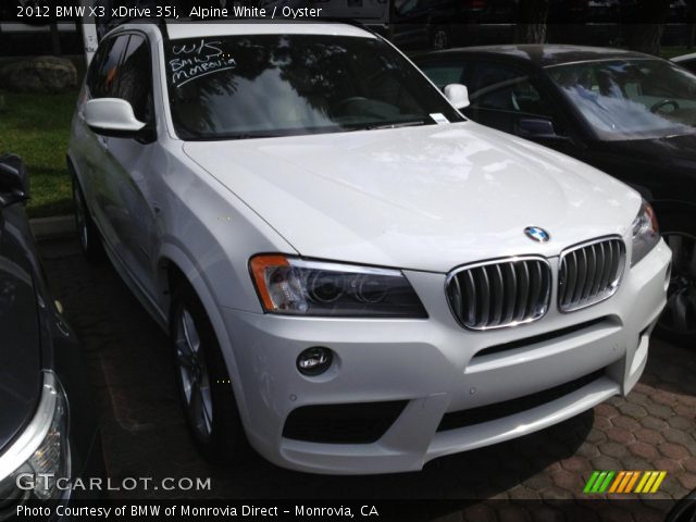 2012 BMW X3 xDrive 35i in Alpine White