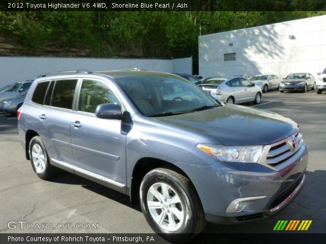 2012 Toyota Highlander V6 4WD in Shoreline Blue Pearl