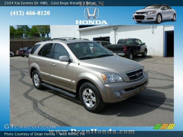 2004 Kia Sorento EX 4WD in Gold Beige Metallic