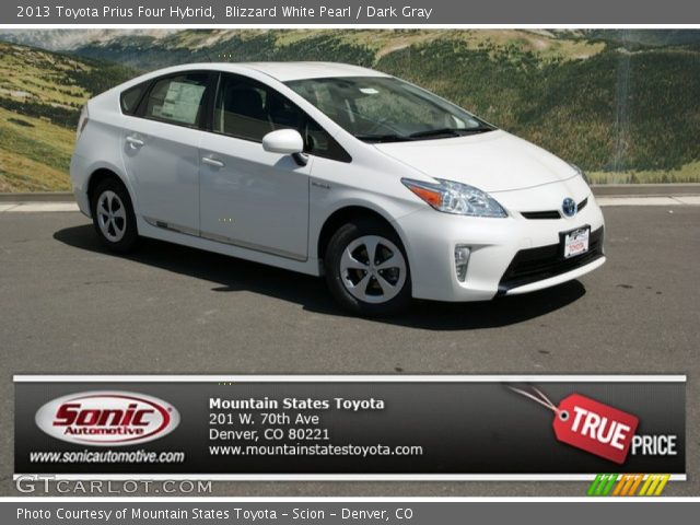 2013 Toyota Prius Four Hybrid in Blizzard White Pearl