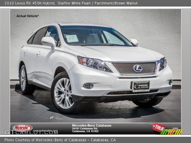 2010 Lexus RX 450h Hybrid in Starfire White Pearl