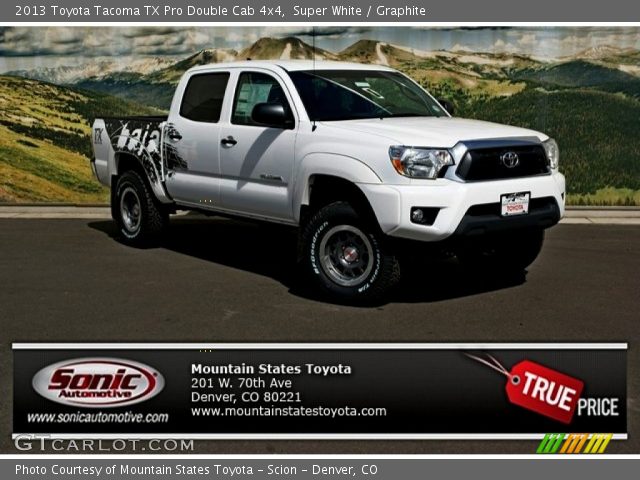 2013 Toyota Tacoma TX Pro Double Cab 4x4 in Super White